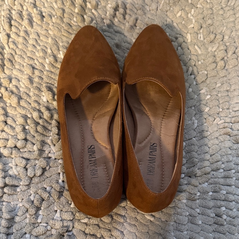 Dream Pairs Tan Suede Women's Loafers